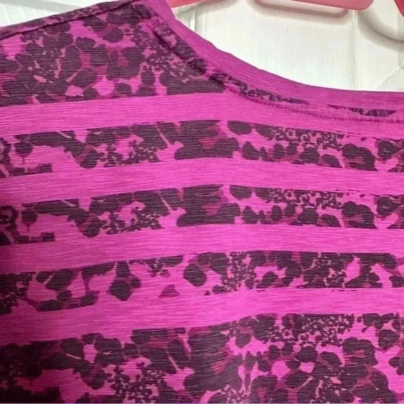 T-Shirt  Purple & Black Striped Size 1X - Picture 10 of 16